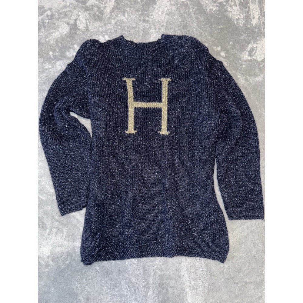 Harry Potter Wizarding World Lochaven Scotland Wool Silk 'H' Sweater‎ Blue M